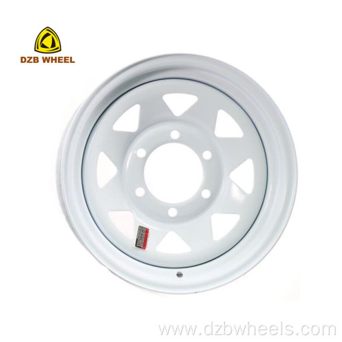 15x6 Steel Rim 8 Spoke Wheels for Trailers